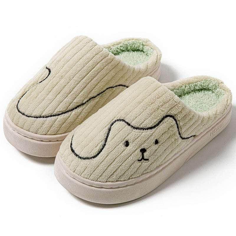 Striped Cat Slippers – Cozy Plush Indoor Footwear - ZA-Zola