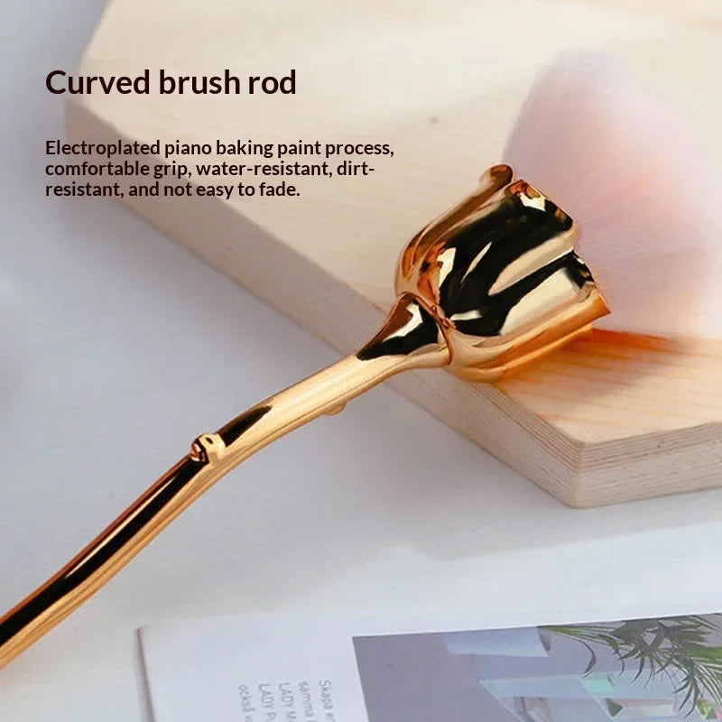 Rose Loose Powder Makeup Brush – Soft Beauty Tool - ZA-Zola
