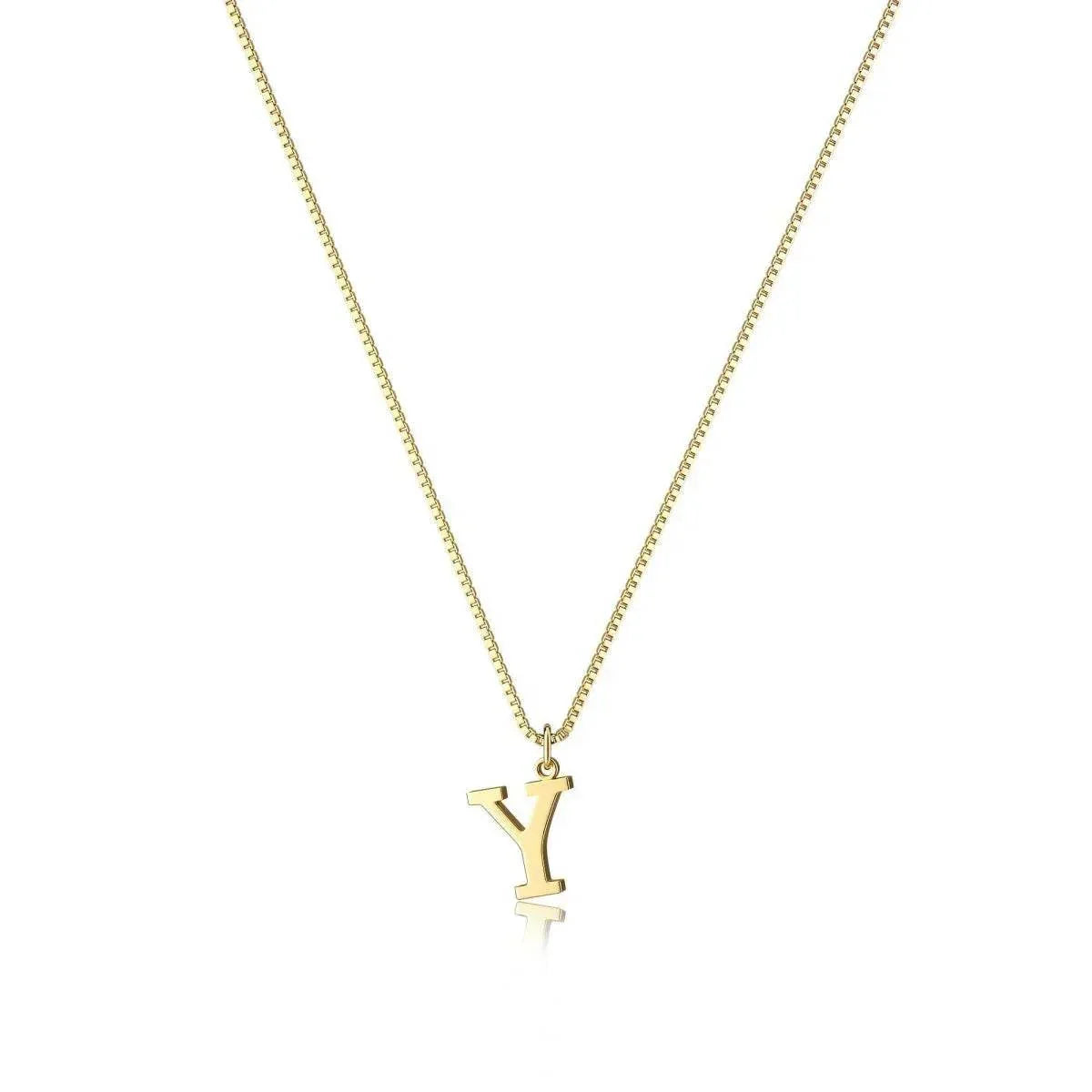 Gold Letter Pendant Necklace – Personalized Charm - ZA-Zola