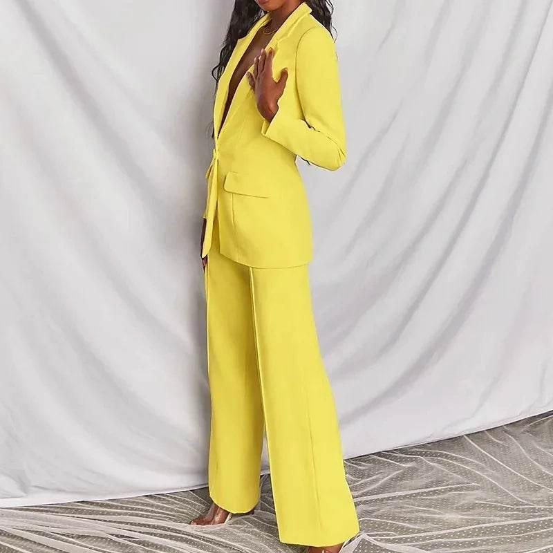 2pc Blazer & Pants Set – Women’s Spring Street Look - ZA-Zola