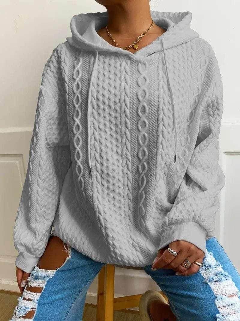 Women's Twist Pocket Hoodie – Casual & Cozy - ZA-Zola