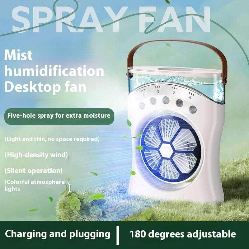 Silent Atomizing Mini Fan with LED & 3 Speeds - ZA-Zola