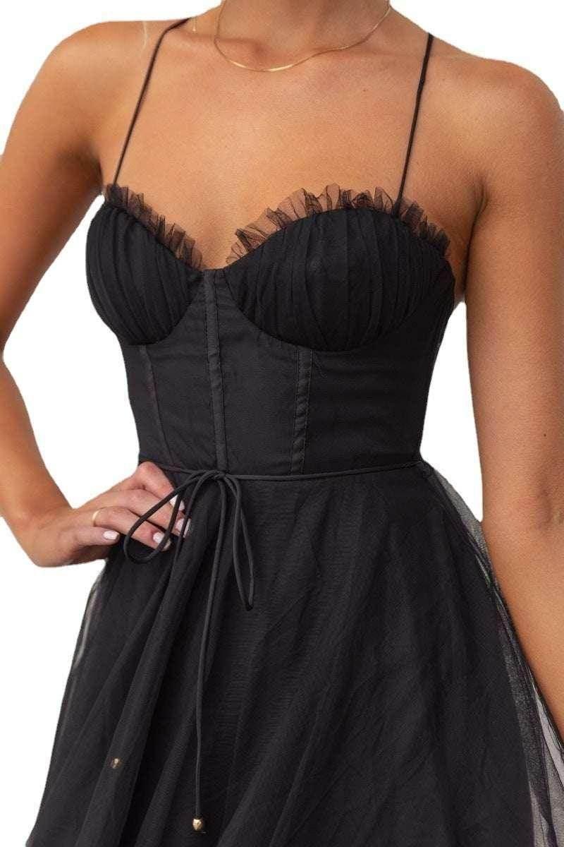 Temperament Camisole Mesh Party & Evening Dress – Mid-Length - ZA-Zola