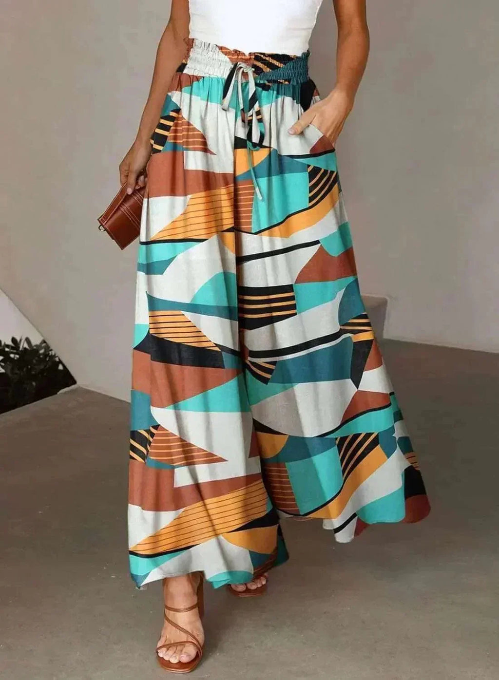 Floral Wide-Leg Beach Pants – Summer Vibes Only - ZA-Zola