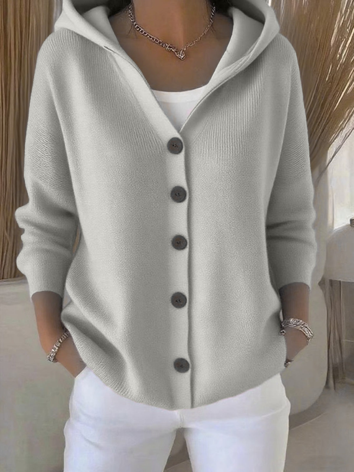 Women’s Hooded Knitted Cardigan | Autumn Winter Sweater