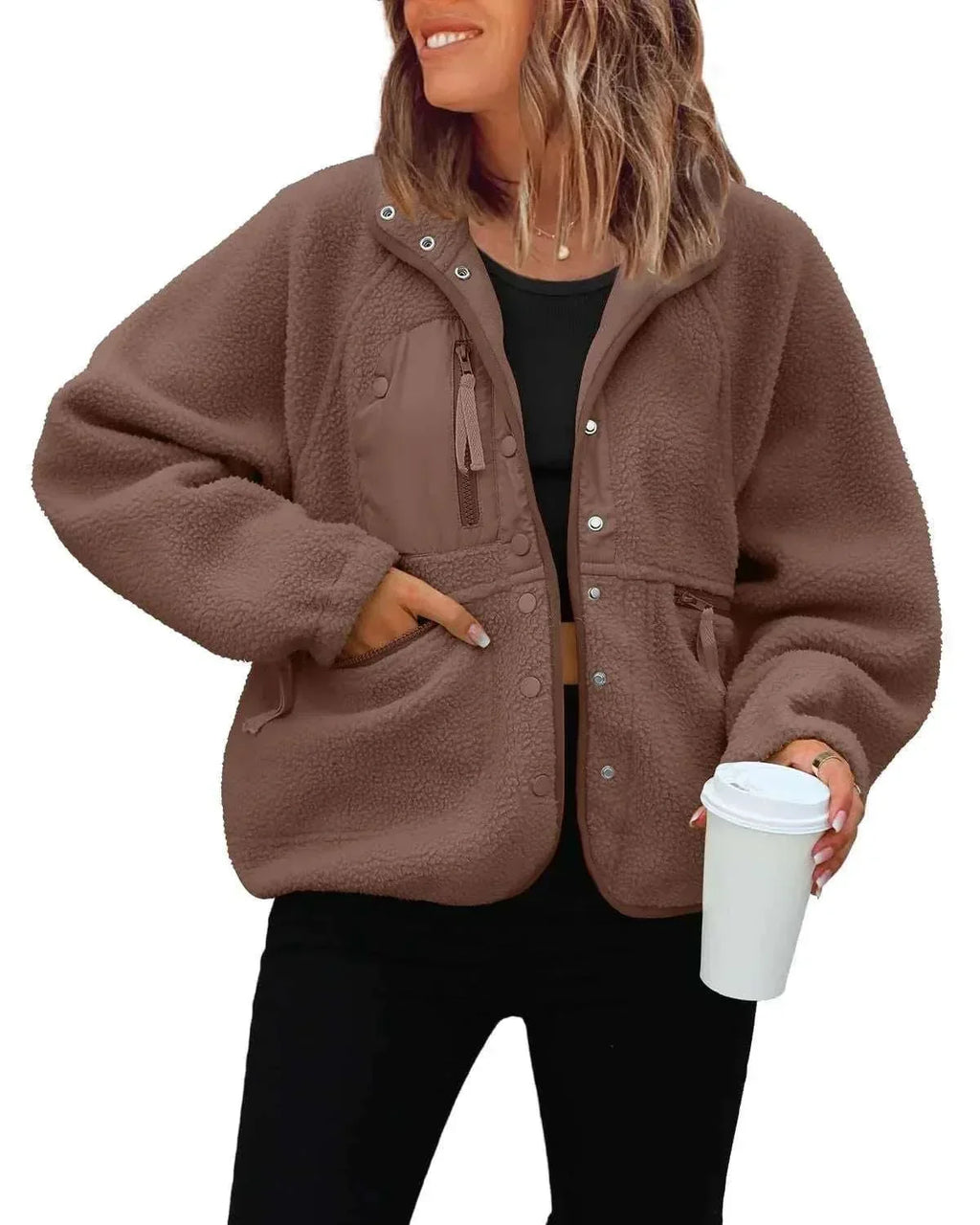 Women Polar Fleece Jacket | Casual Sports Layer - ZA-Zola