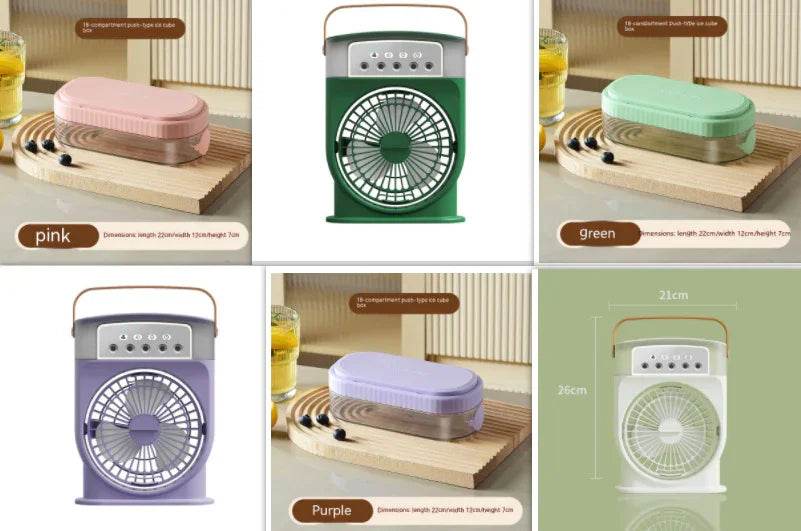 Portable USB Air Conditioner with 7 LED Lights & Mist - ZA-Zola