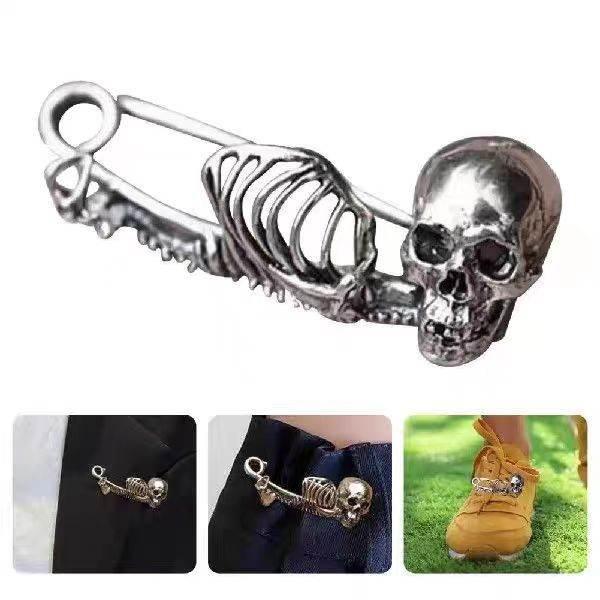 ZA-Zola Vintage Skull Brooch Pin Gothic - ZA-Zola