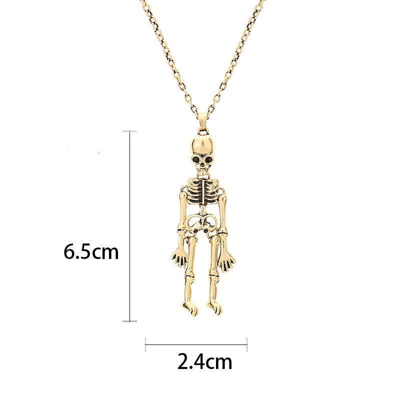 ZA-Zola Ghost Skull Bat Pendant Necklace - ZA-Zola