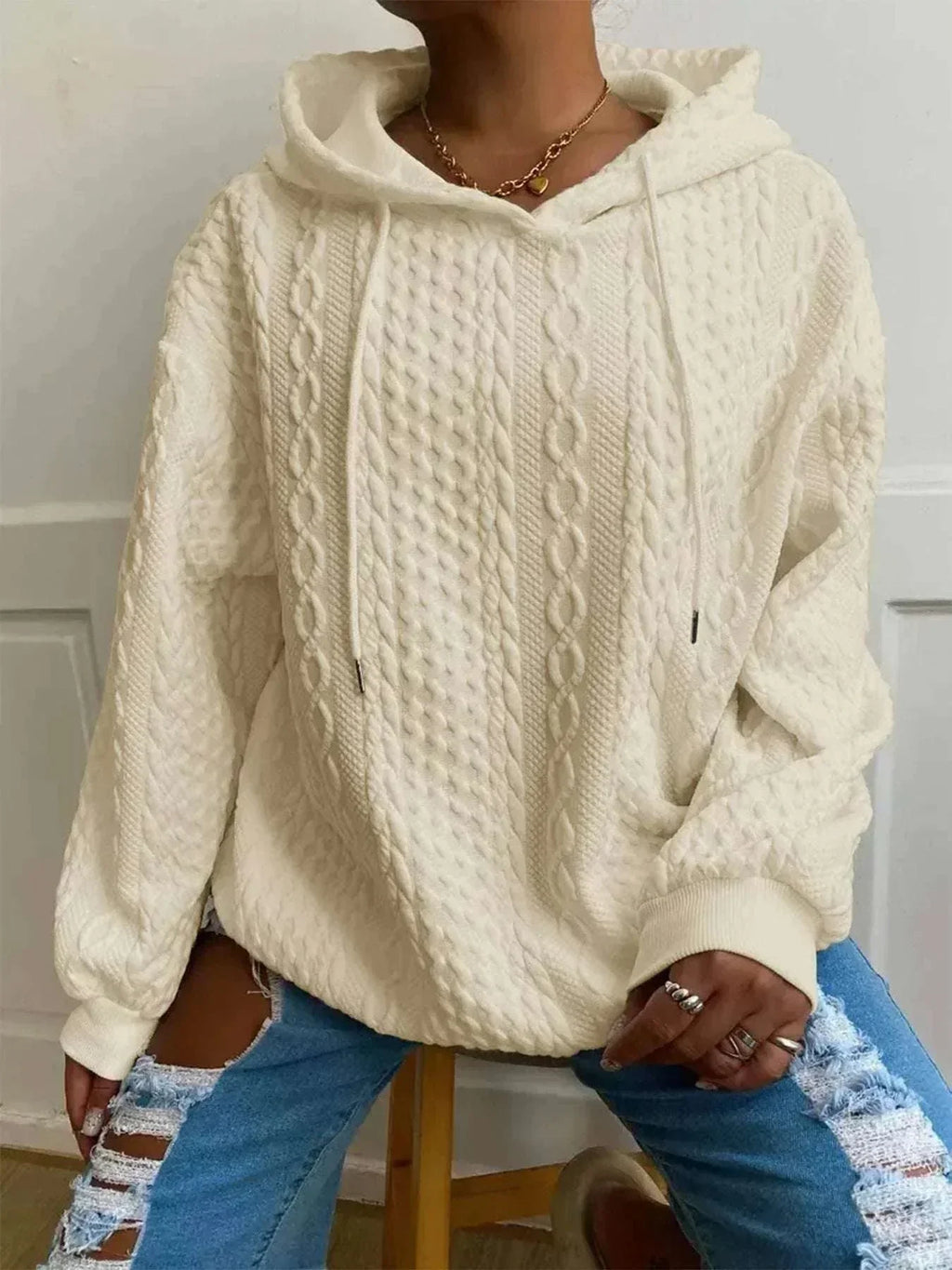 Women's Twist Pocket Hoodie – Casual & Cozy - ZA-Zola