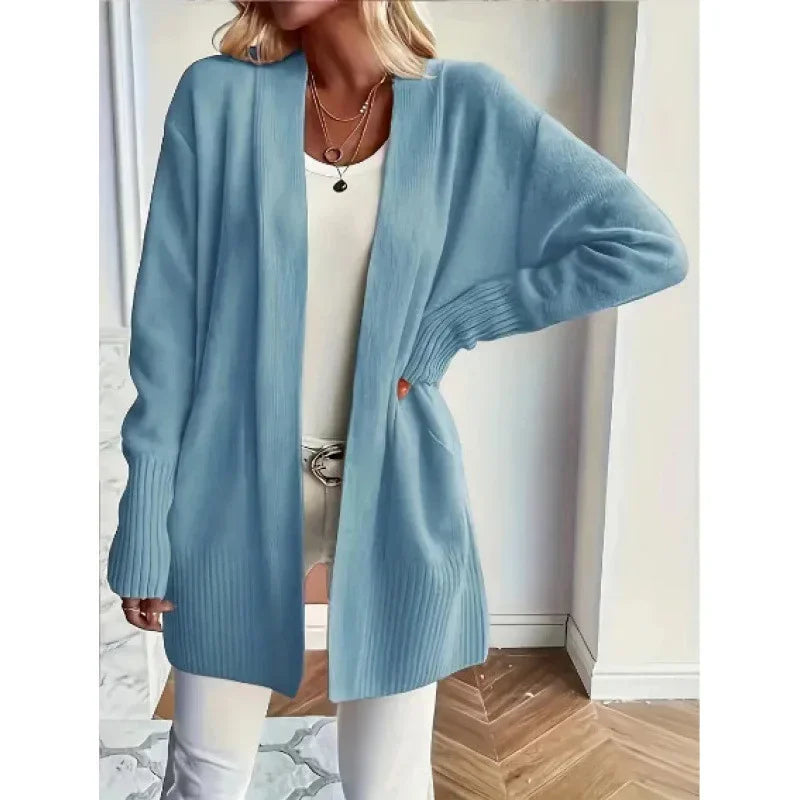 Shawl Sweater with Pockets | Casual Elegant Style - ZA-Zola