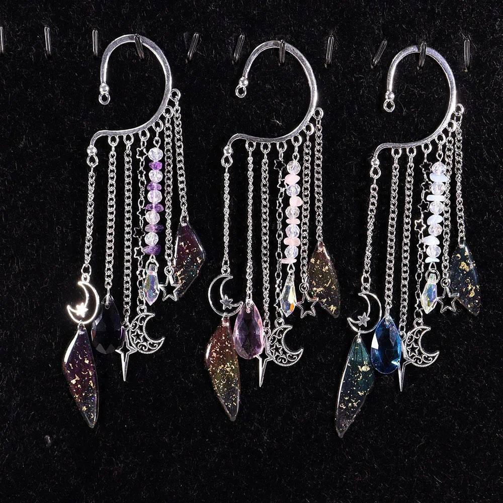 Handmade Crystal Ear Hooks - Natural Gravel Earrings - ZA-Zola