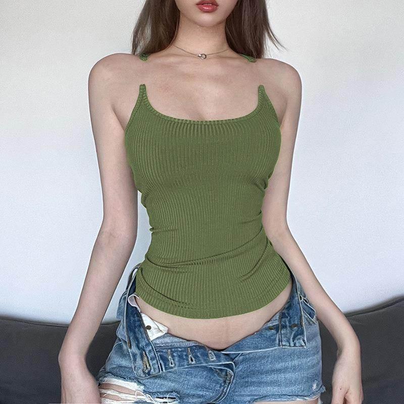 Y2K Slim U-Neck Camisole Top for Women - ZA-Zola
