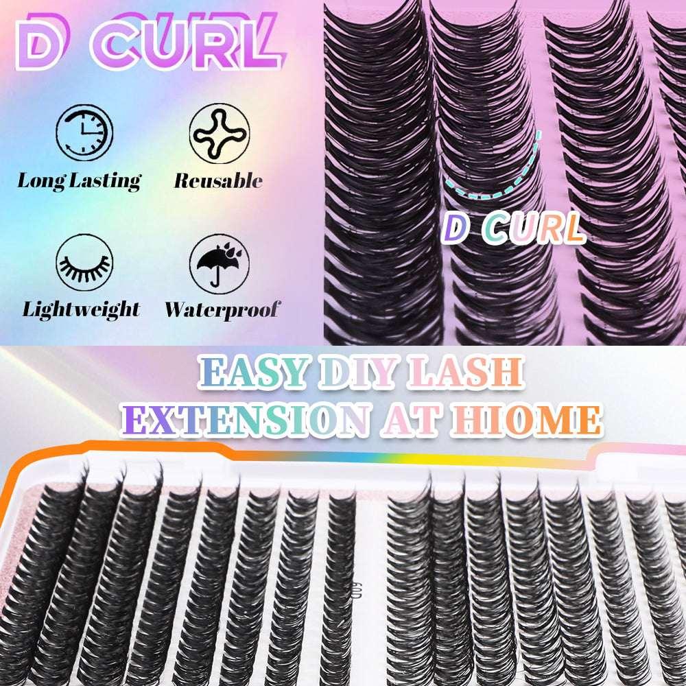 Cluster Eyelashes Set – 32 Rows, 640 Segmented Lashes - ZA-Zola