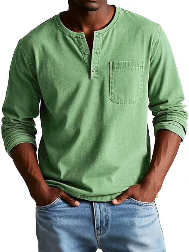 Men’s V Neck Long Sleeve T Shirt | ZA-Zola