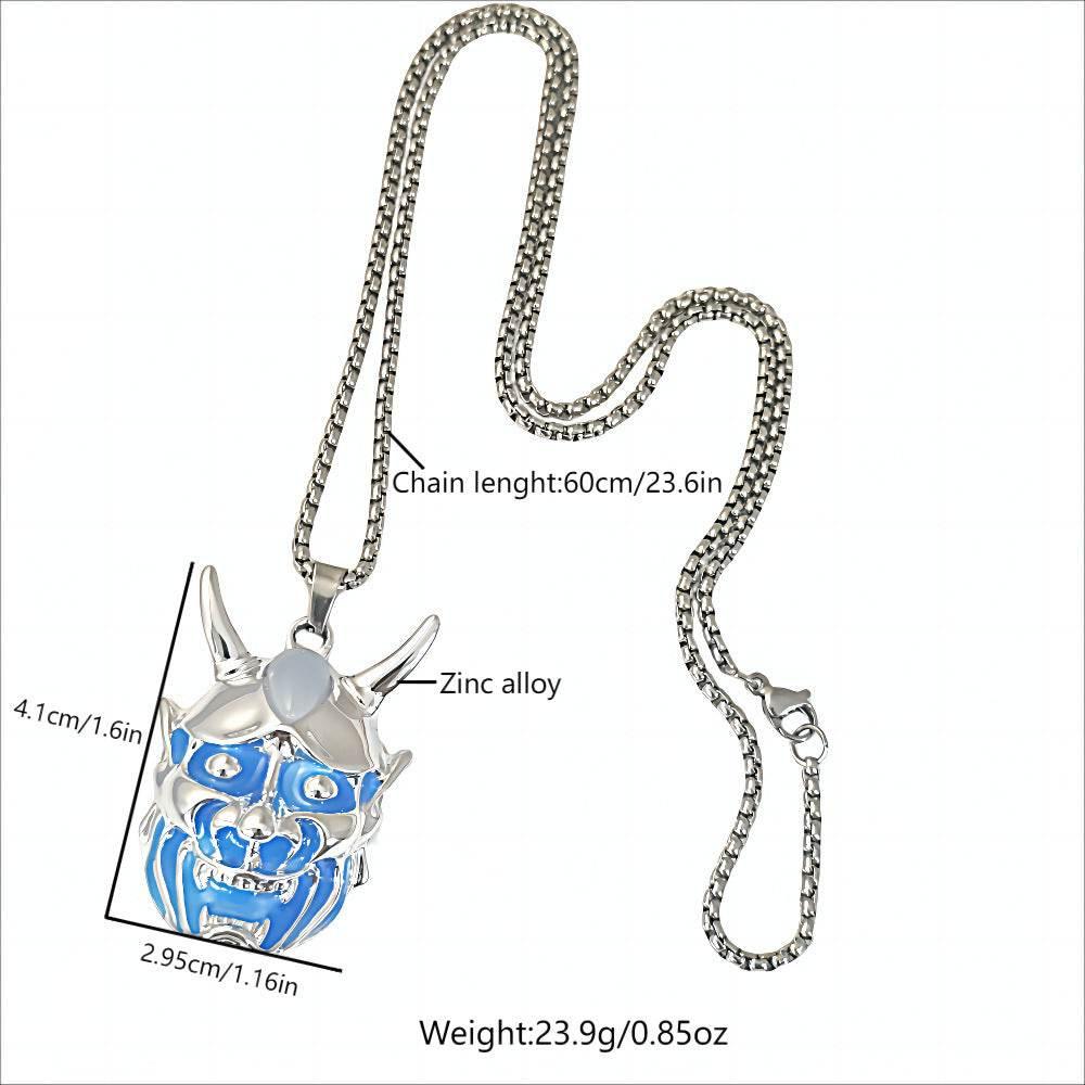 ZA-Zola Men’s Ghost Mask Luminous Necklace - ZA-Zola