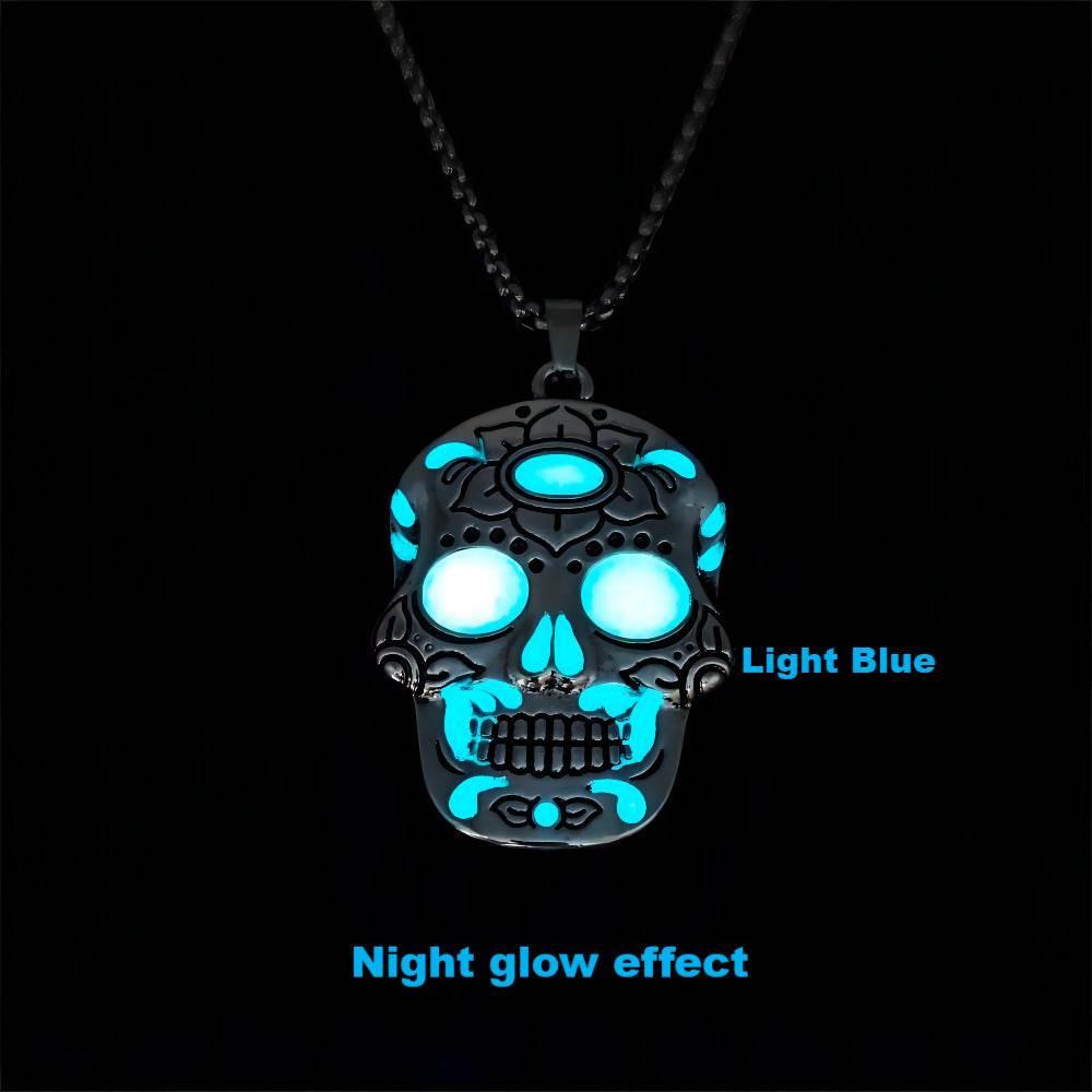 ZA-Zola Luminous Skull Lotus Necklace - ZA-Zola