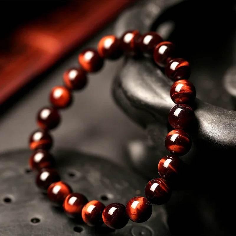 Red Tiger Eye Vintage Bracelet - Anti-Fatigue 8mm - ZA-Zola