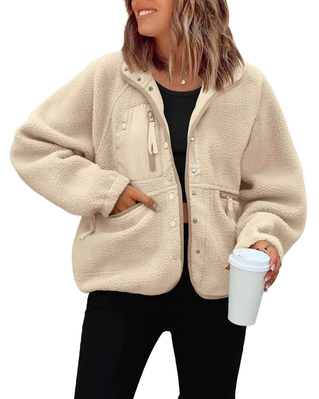 Women Polar Fleece Jacket | Casual Sports Layer - ZA-Zola