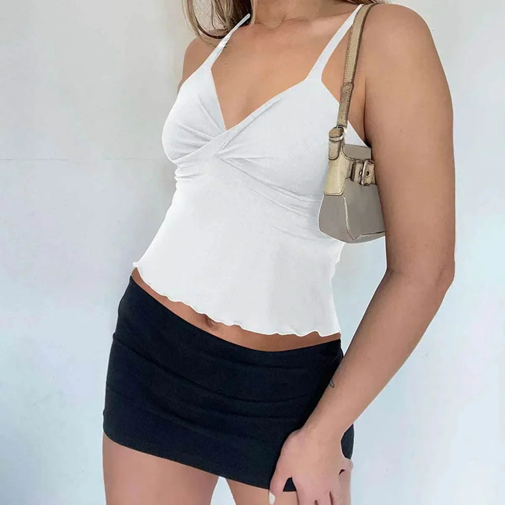 Bow Backless Camisole Tank – Slim Fit Crop Top - ZA-Zola