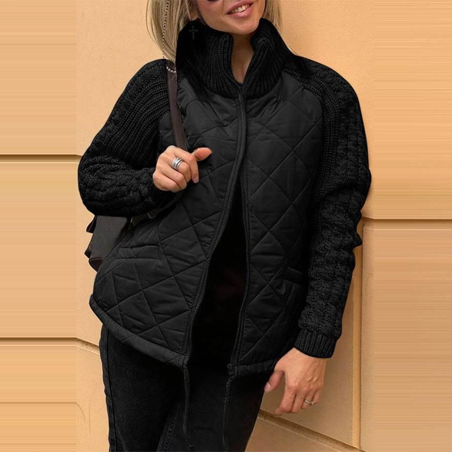 Winter Stand Collar Cotton Jacket – Warm Zipper Coat for Women - ZA-Zola
