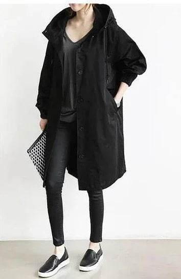 Casual Women's Windbreaker – Mid-Length Long Sleeve Jacket - ZA-Zola