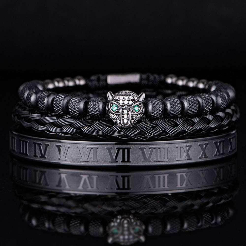 Leopard Head Mesh Pearl Bracelet – Unisex Style - ZA-Zola