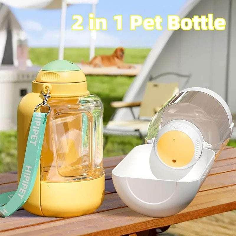 2-in-1 Dog Water & Food Bottle – Leakproof & Portable - ZA-Zola