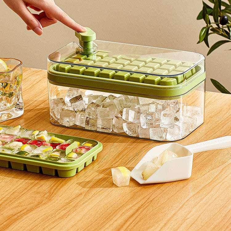 One-Button Ice Cube Tray with Storage Box – Easy Release, BPA-Free - ZA-Zola