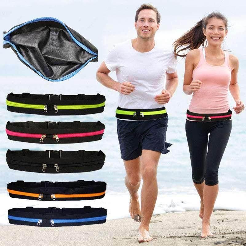 Slim Sports Waist Bag with Double Pocket – Running Belt Phone Pack for Outdoor Fitness - ZA-Zola