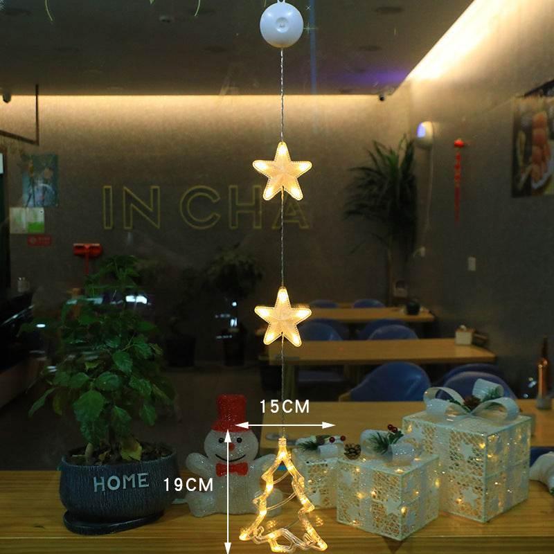 Christmas LED Window Lights 3pcs Star Hanging Lamp - ZA-Zola