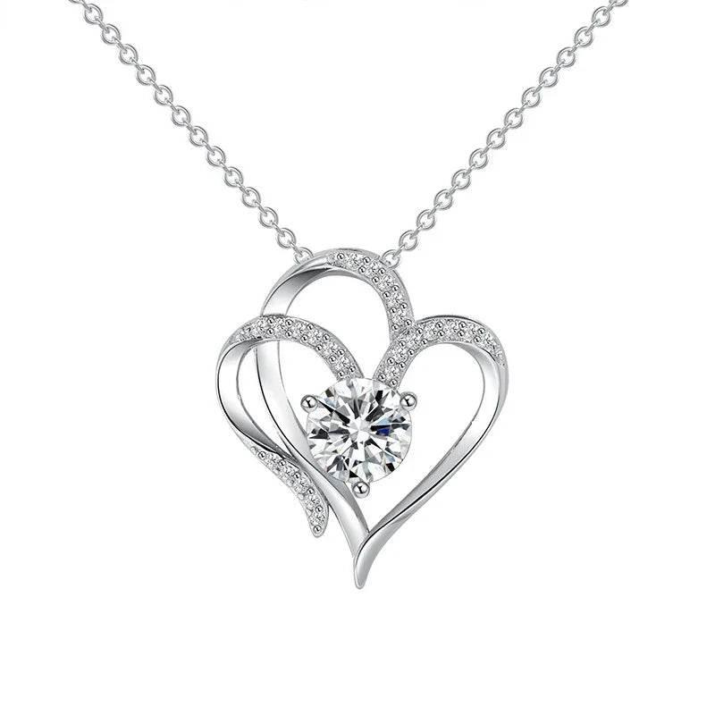 Zircon Double Love Necklace for Women - ZA-Zola
