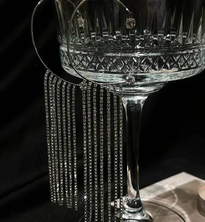 Long Pearl Tassel Earrings – Silver Elegance | ZA‑Zola - ZA-Zola