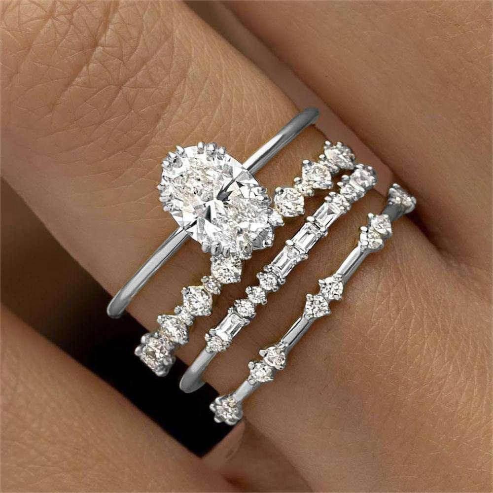Gold Fashion Ring Set – 3 or 4-Piece for Women - ZA-Zola