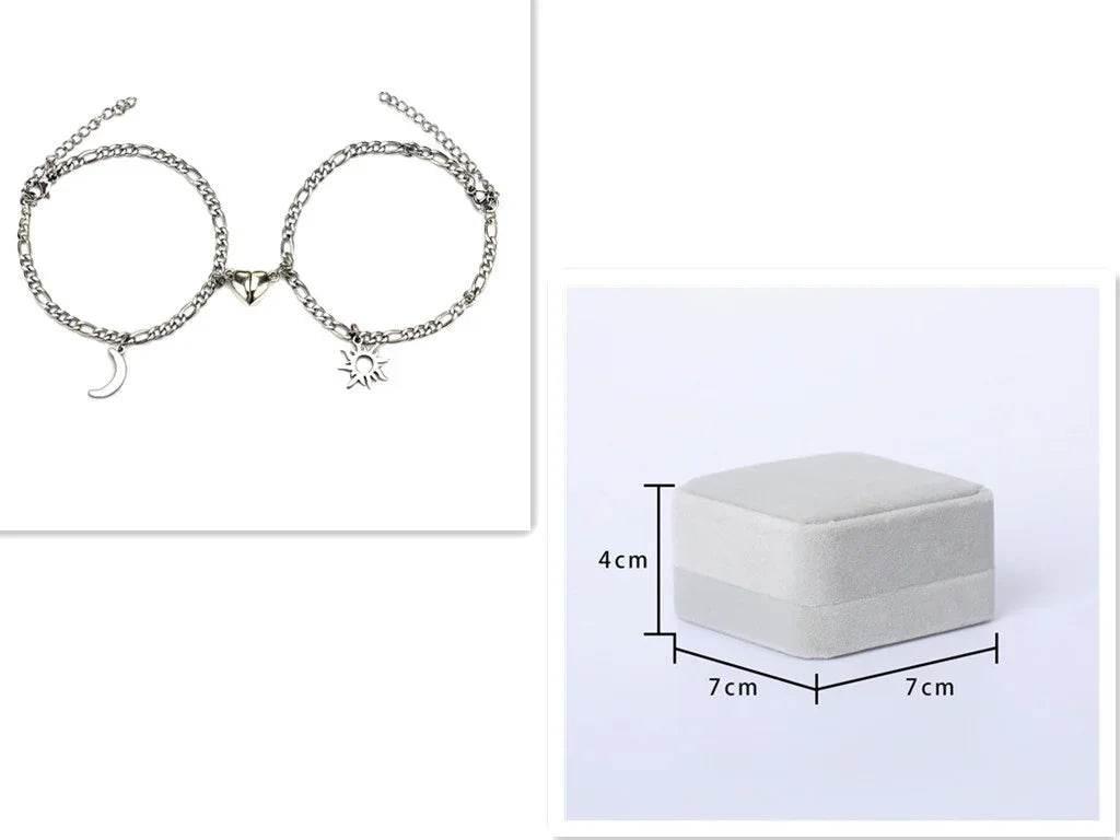 Magnetic Sun Moon Bracelets for Couples - 2Pcs - ZA-Zola