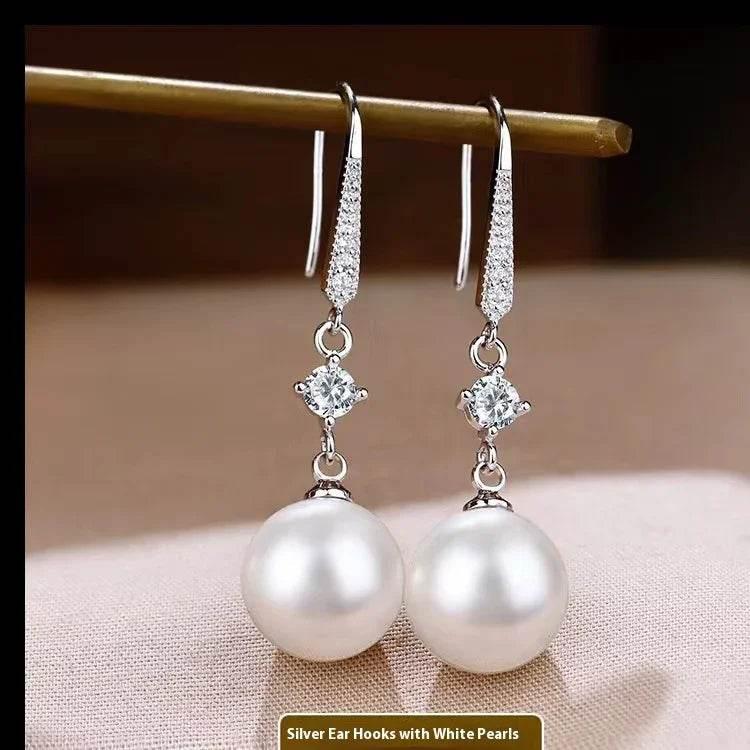 Elegant Face-Slimming Golden Earrings – Luxury Pearl Designs - ZA-Zola