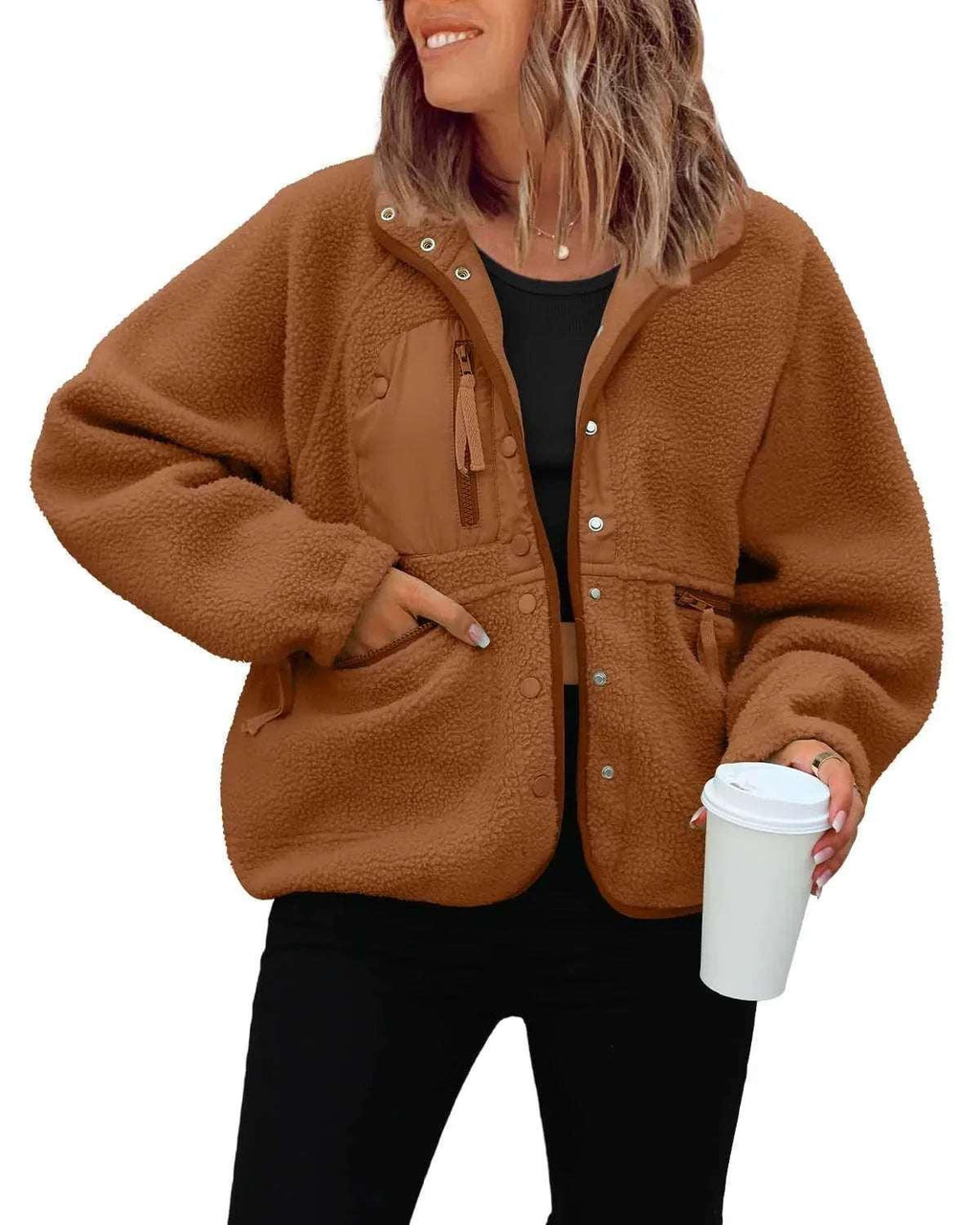 Women Polar Fleece Jacket | Casual Sports Layer - ZA-Zola