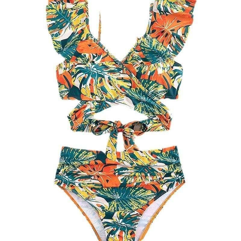 Women’s Ruffled Halter Two-Piece Bikini Set | S–XL - ZA-Zola