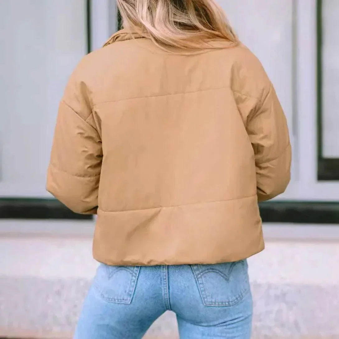 Lapel Warm Long Sleeves Coat for Women - Winter Outerwear - ZA-Zola