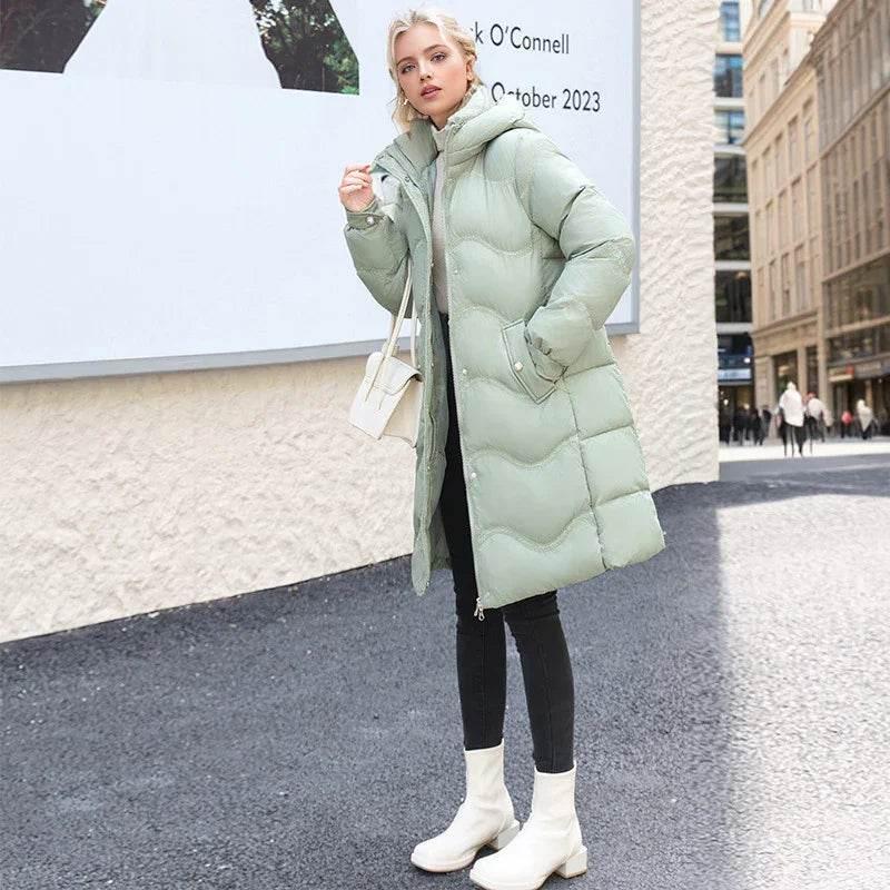 Shop Women's Mid-Length Down Cotton Jacket – Winter Ready - ZA-Zola