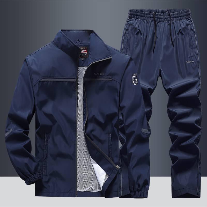 Men’s Casual Sportswear Set – Loose Lapel Top & Pants - ZA-Zola