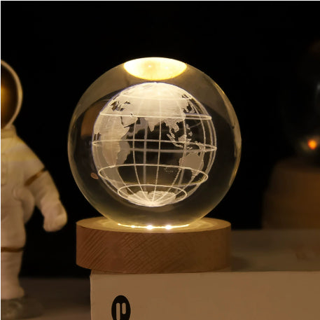 LED Galaxy Crystal Ball Night Light 3D Planet Moon Lamp | ZA-Zola