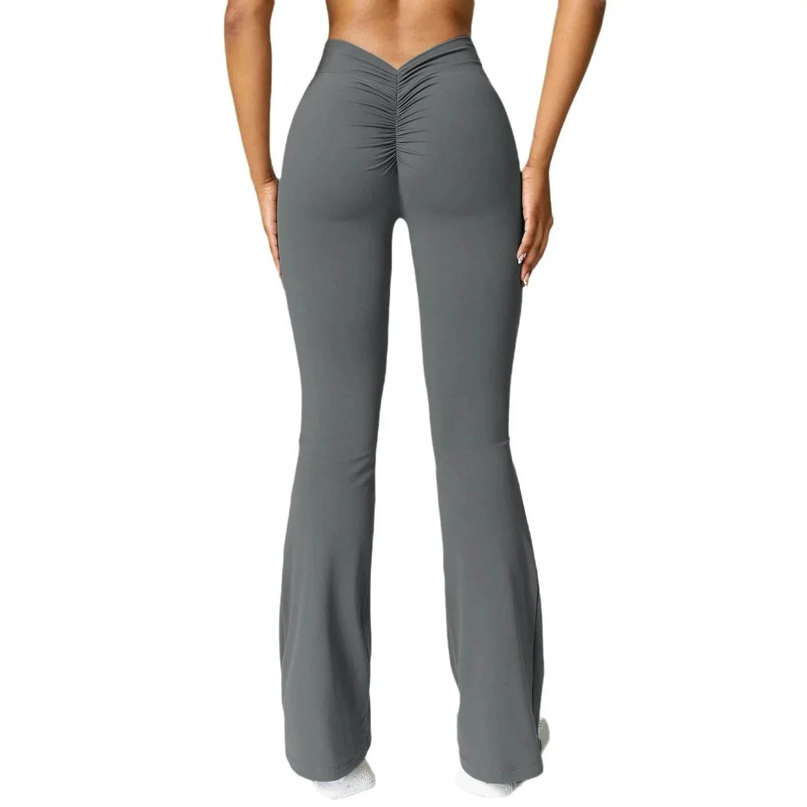 Seamless Flared Yoga Pants – High Waist, Hip-Lifting - ZA-Zola