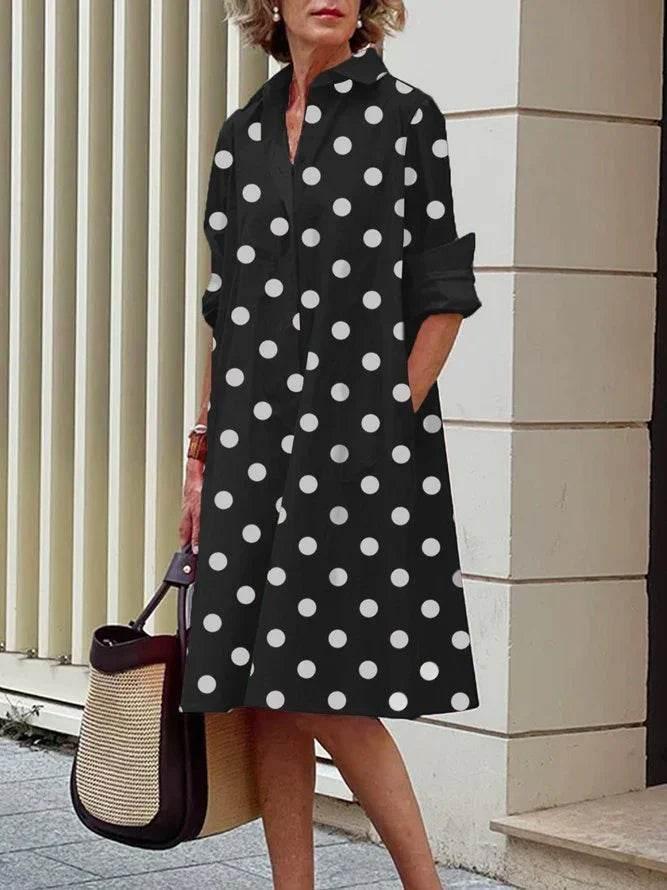 Printed Mid-Length Dress – Casual & Colorful Style - ZA-Zola