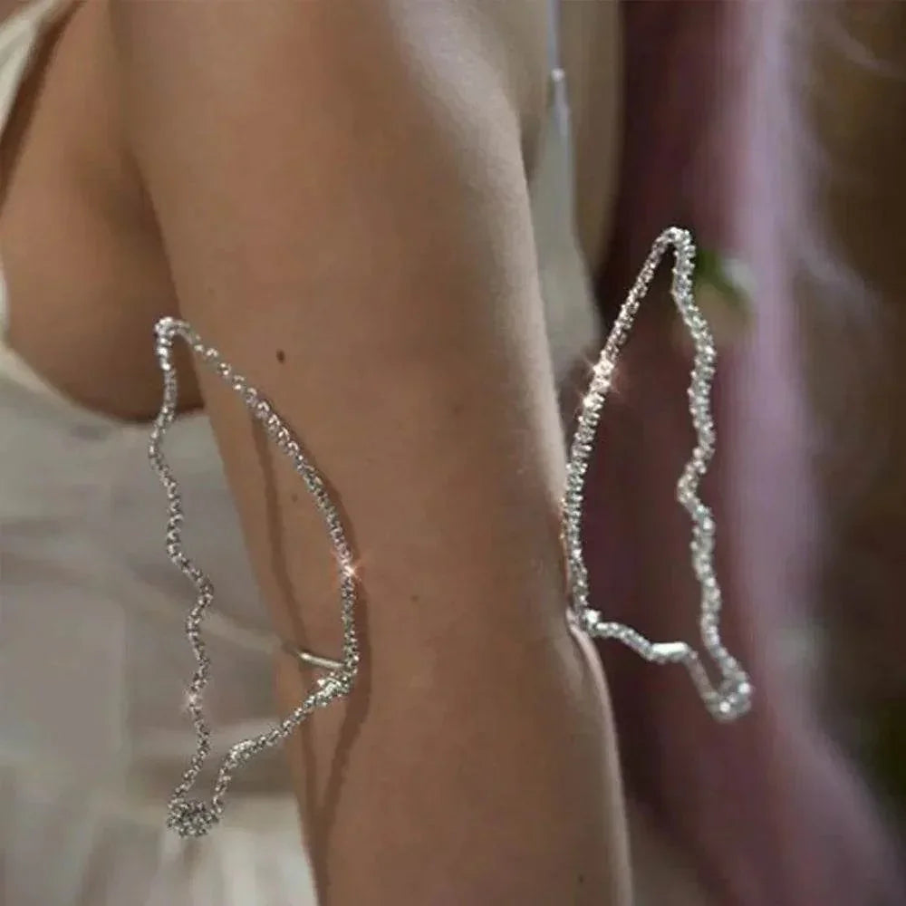 Elegant Butterfly Bracelet – Sparkling Rhinestone Charm - ZA-Zola