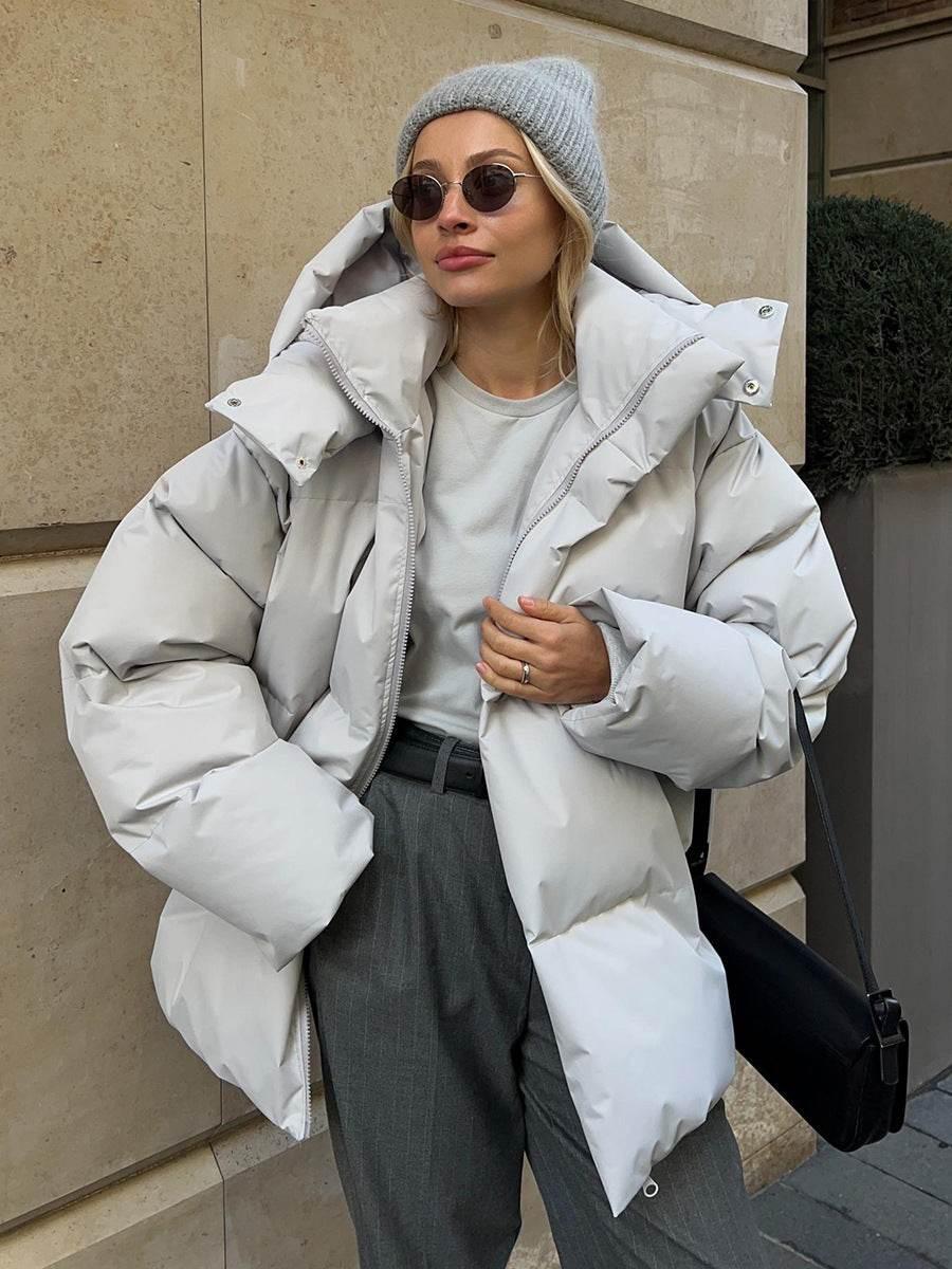 Fashion Cotton Jacket with Removable Hood – Warm Winter Coat - ZA-Zola