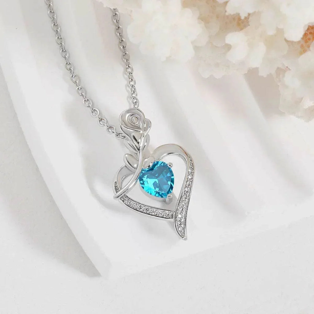 Shop Rose Heart Necklace – Timeless Love Gift! - ZA-Zola