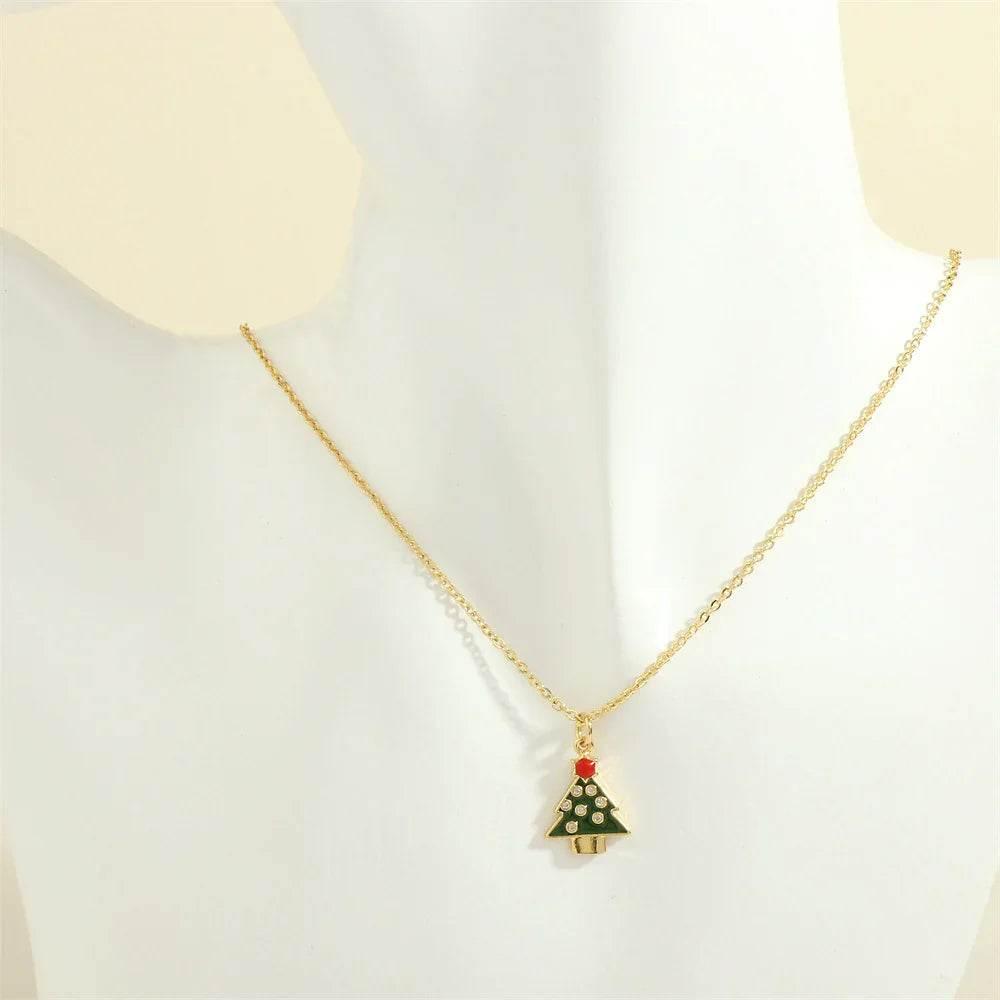 Festive Christmas Tree & Santa Necklace – Shop Now - ZA-Zola