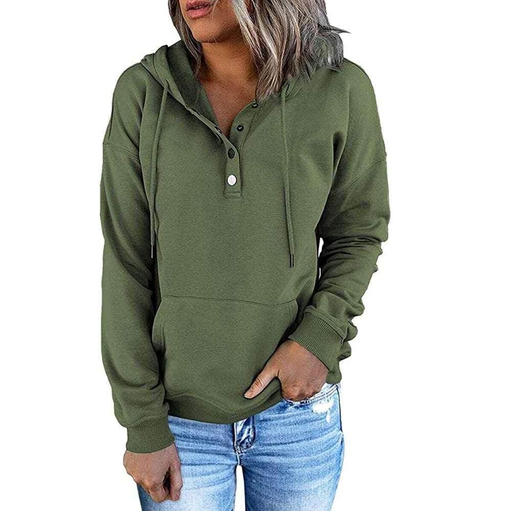 Buy Women's Button Hoodie – Stylish & Cozy! - ZA-Zola