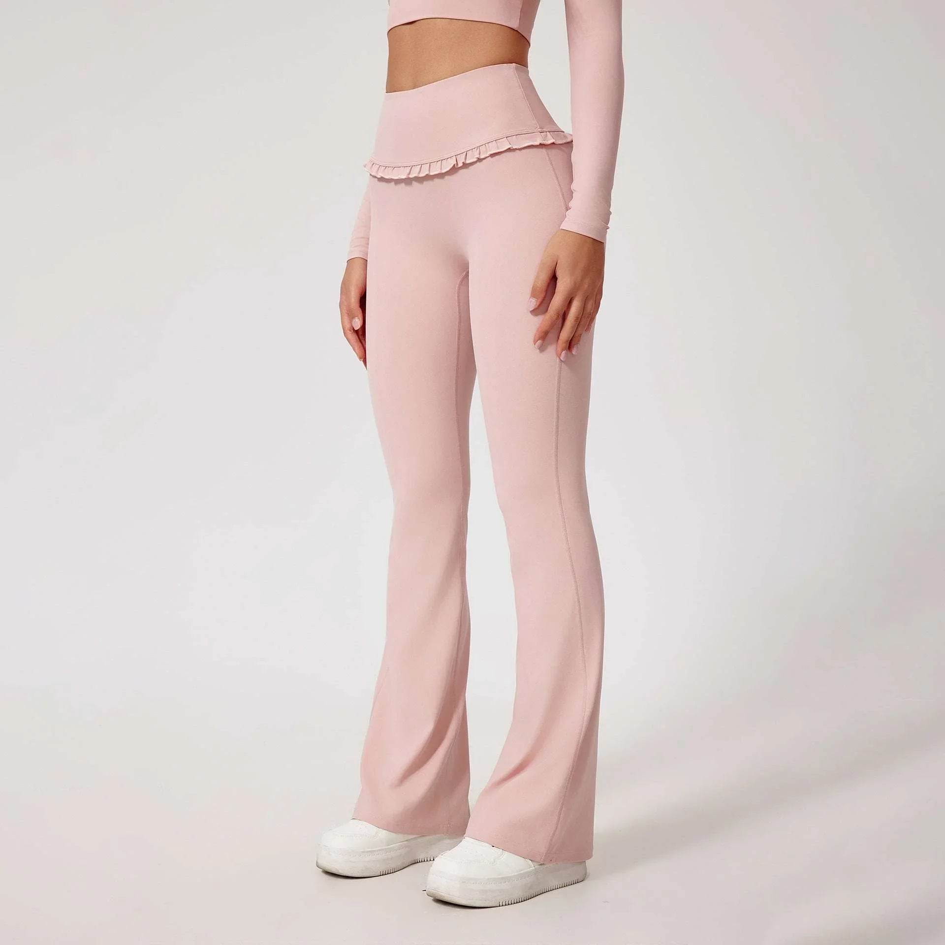 High Waist Hip Lift Lace Yoga Pants – Breathable Fitness Wear - ZA-Zola